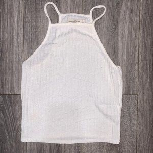 Abercrombie & Fitch Cropped Cami White/Cream Knit